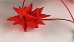 Stjernestunder Klassisk Jul røde stjerner med bånd 3 stk. 4 x 4 cm - Fransenhome